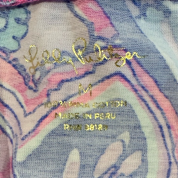 new Lilly Pulitzer vibrant Tie Sleeves 100% Pima cotton mermaid dress size M - Picture 4 of 4